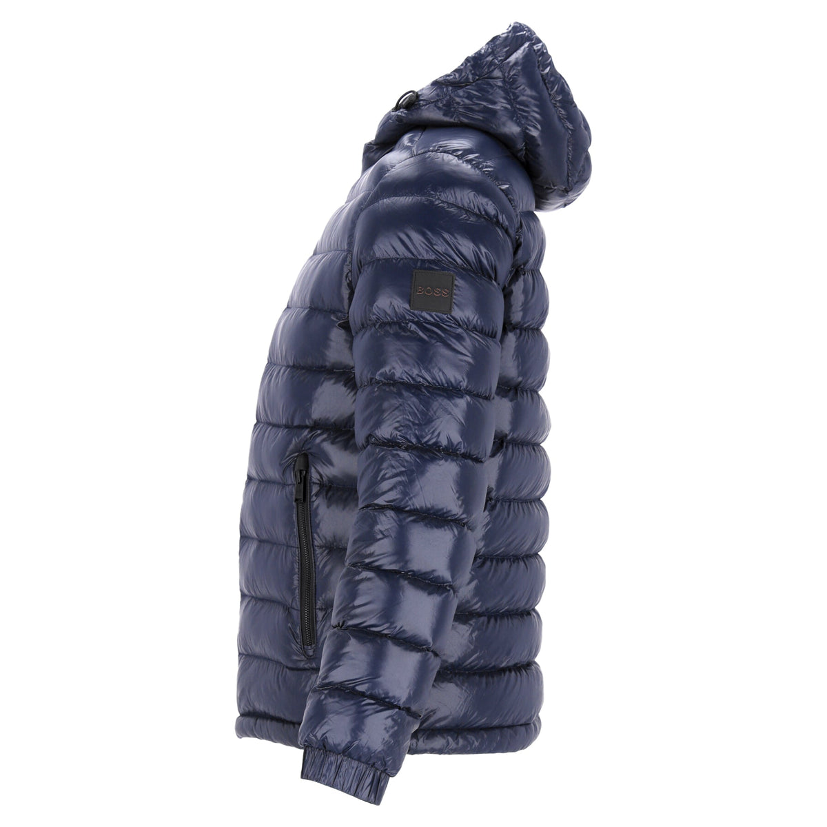 Chaqueta de nailon color azul marino