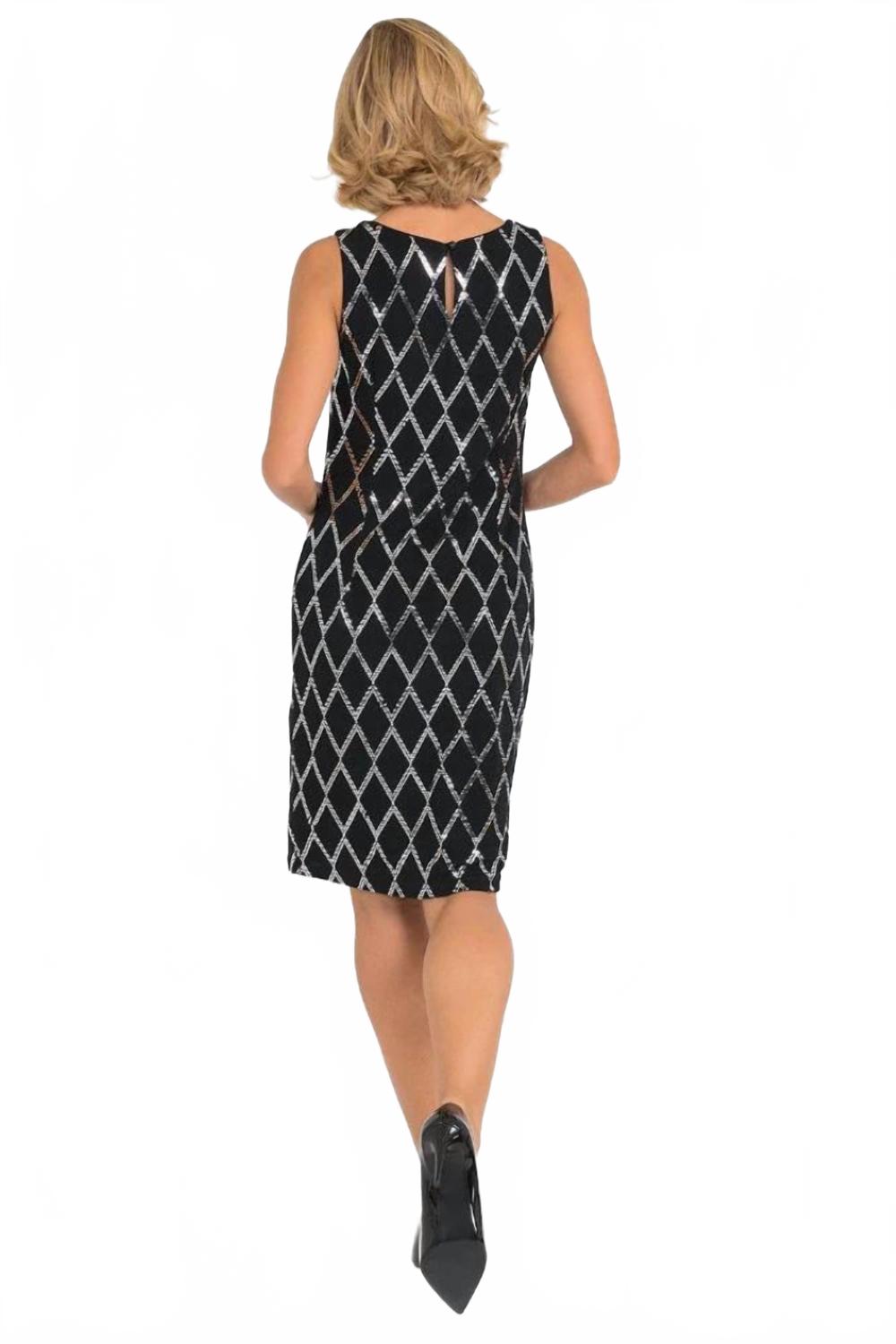 Vestido color negro y plateado