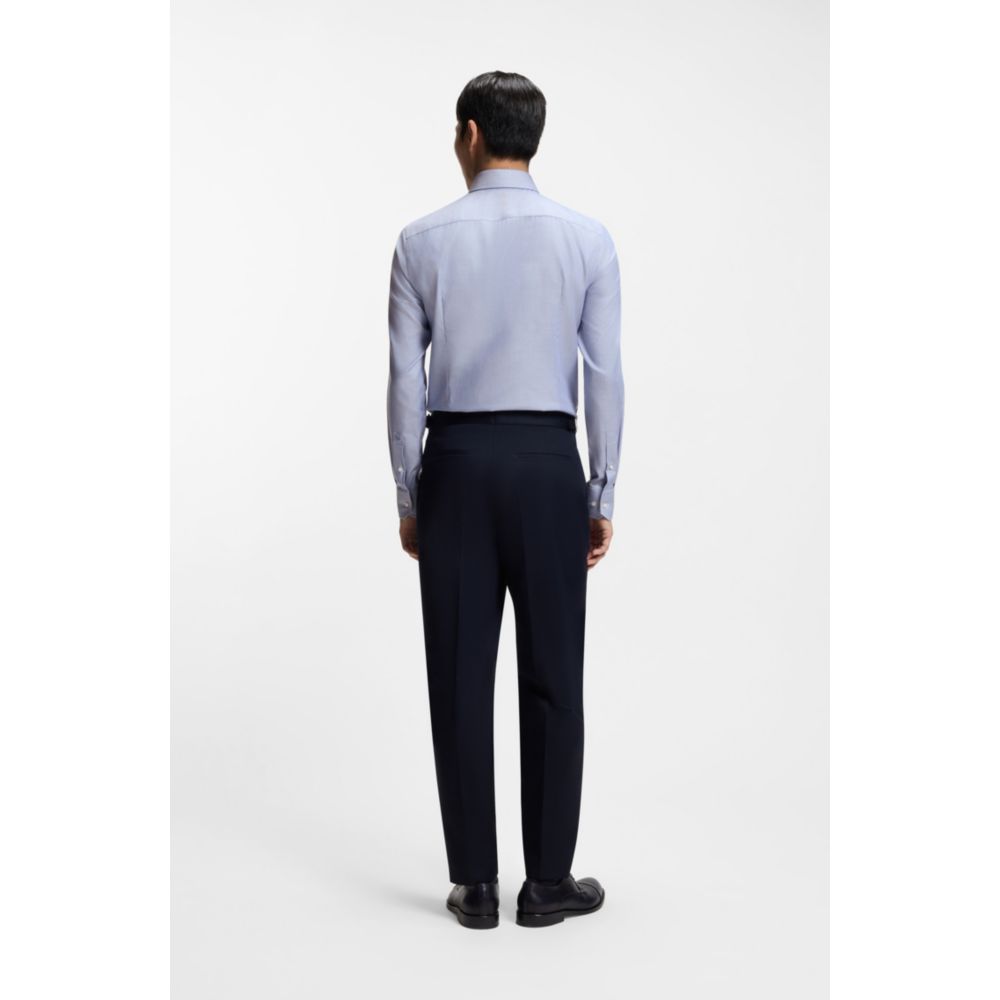 Camisa de mezcla de algodón de corte ajustado