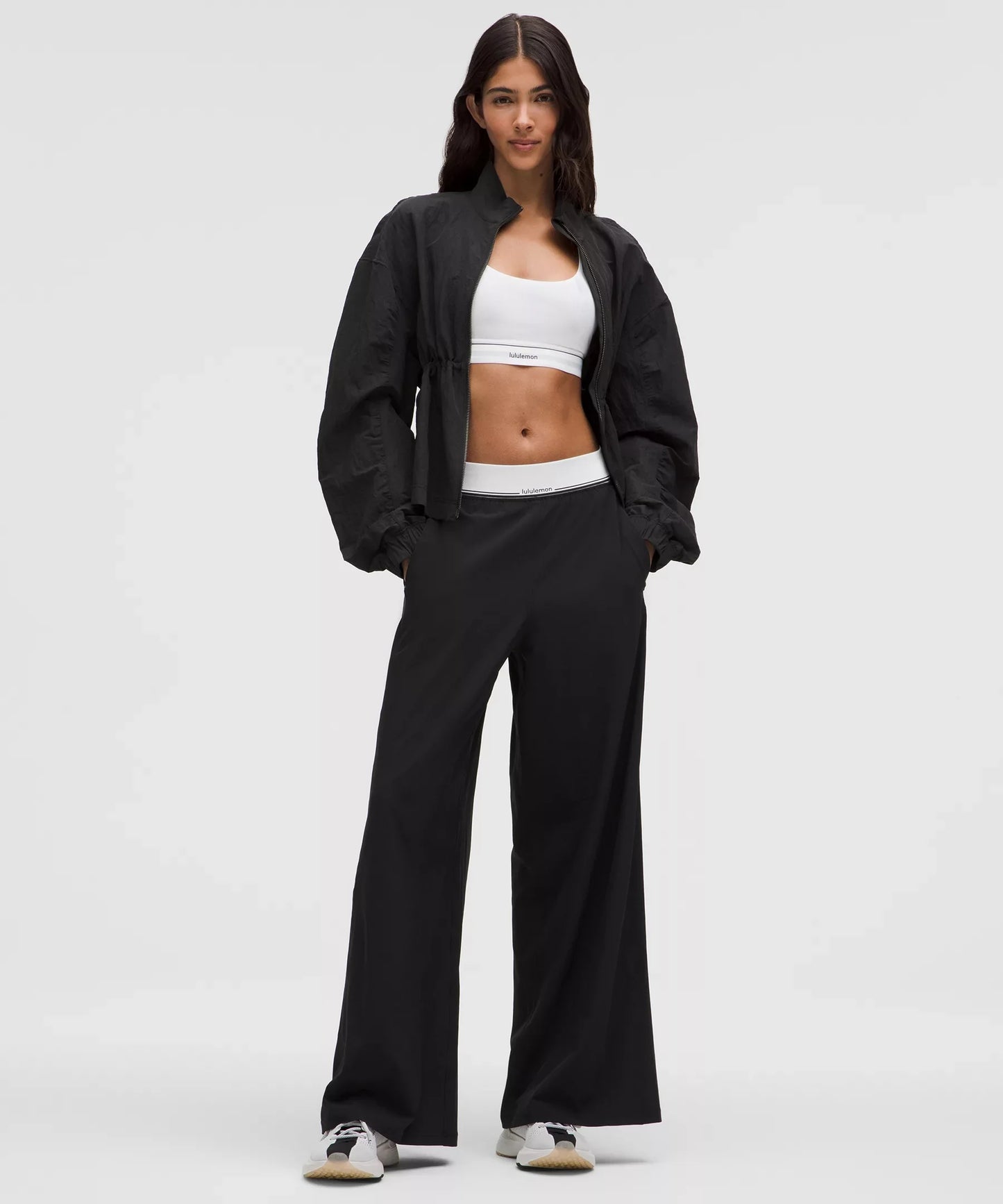 Pantalón de pierna ancha de tiro alto