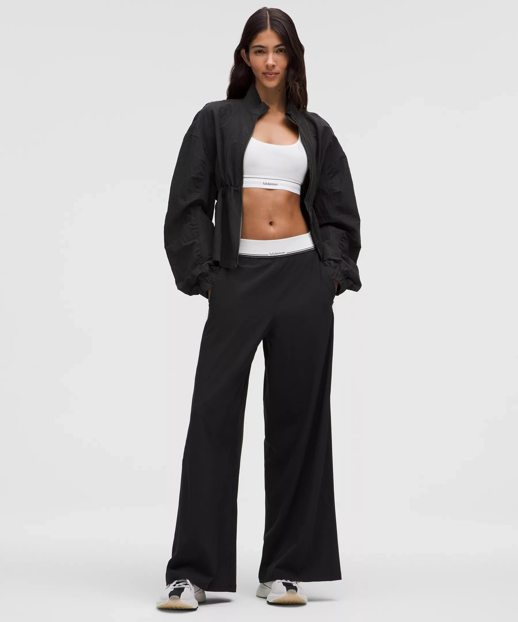 Pantalón de pierna ancha de tiro alto