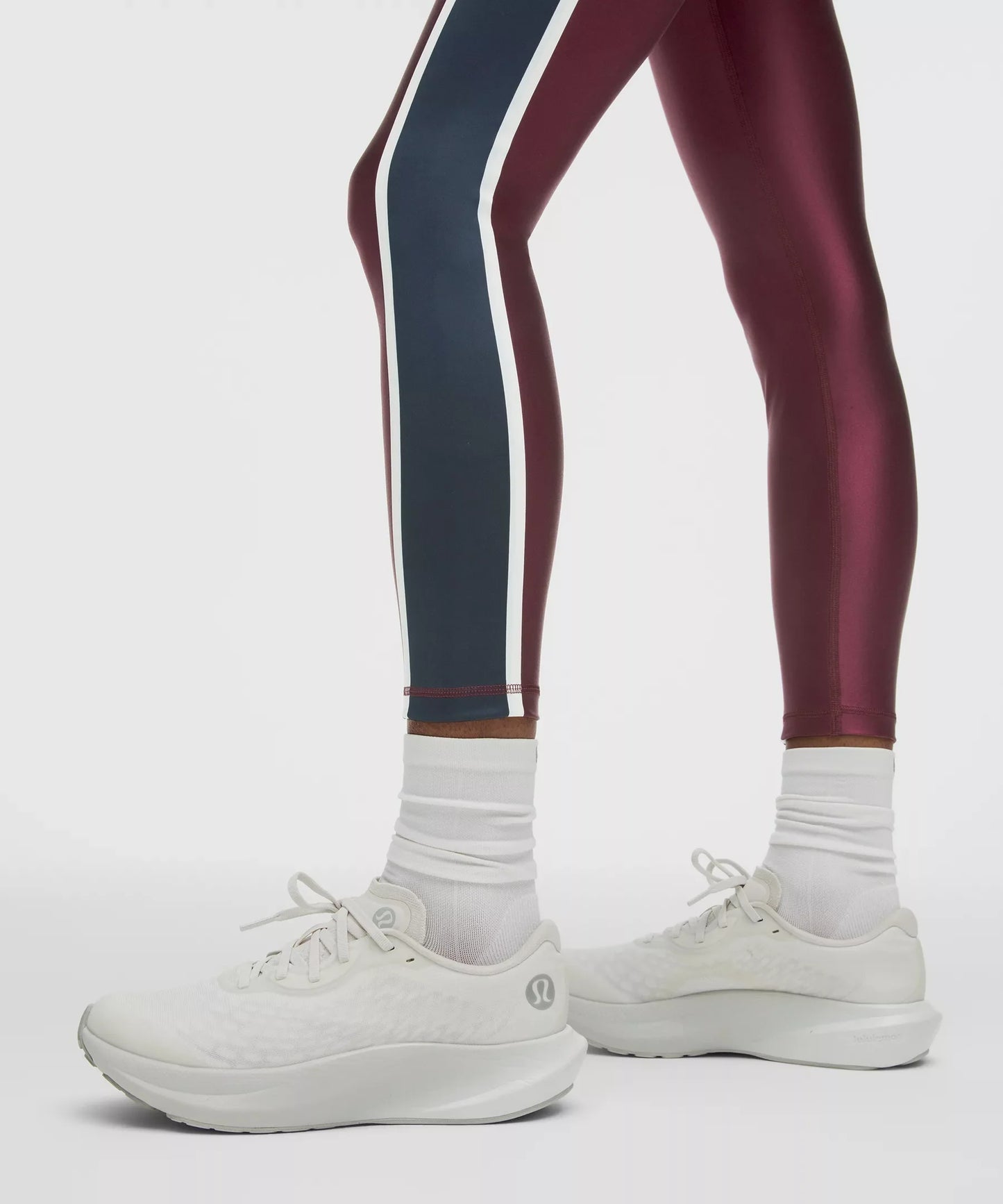 Leggings de satén de tiro alto