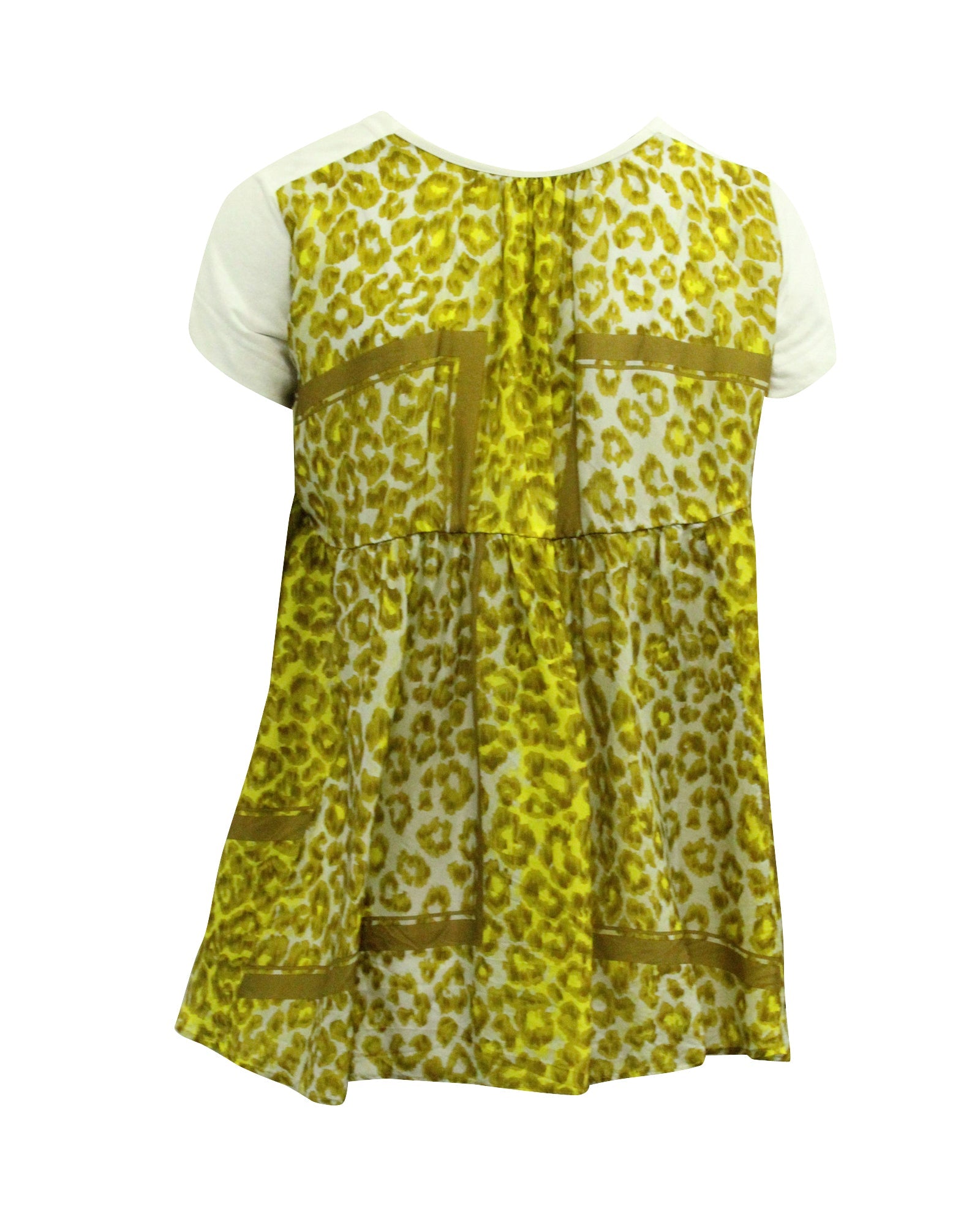 Camiseta de lino con estampado con pliegues multicolor