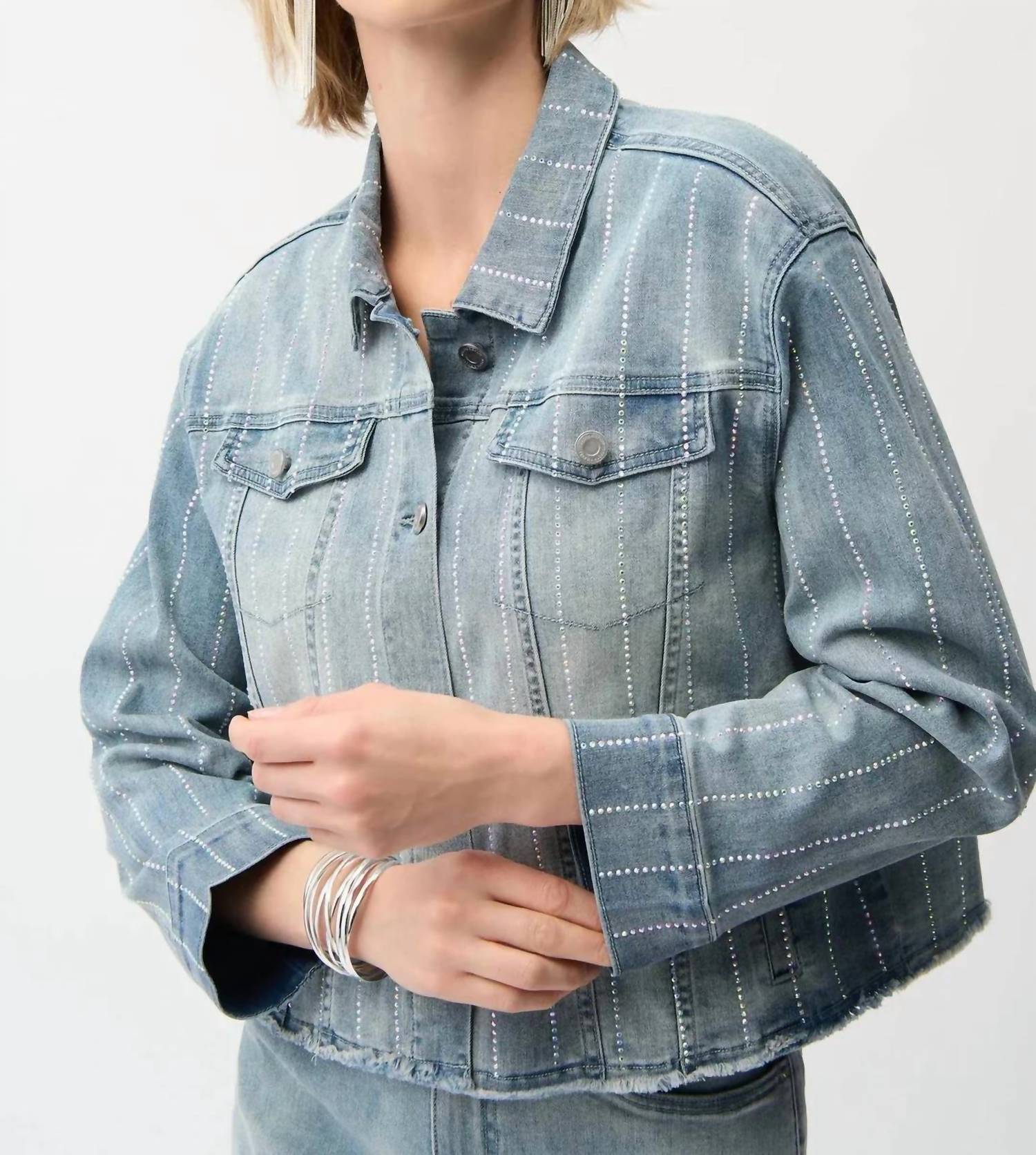 Chaqueta de mezclilla color azul