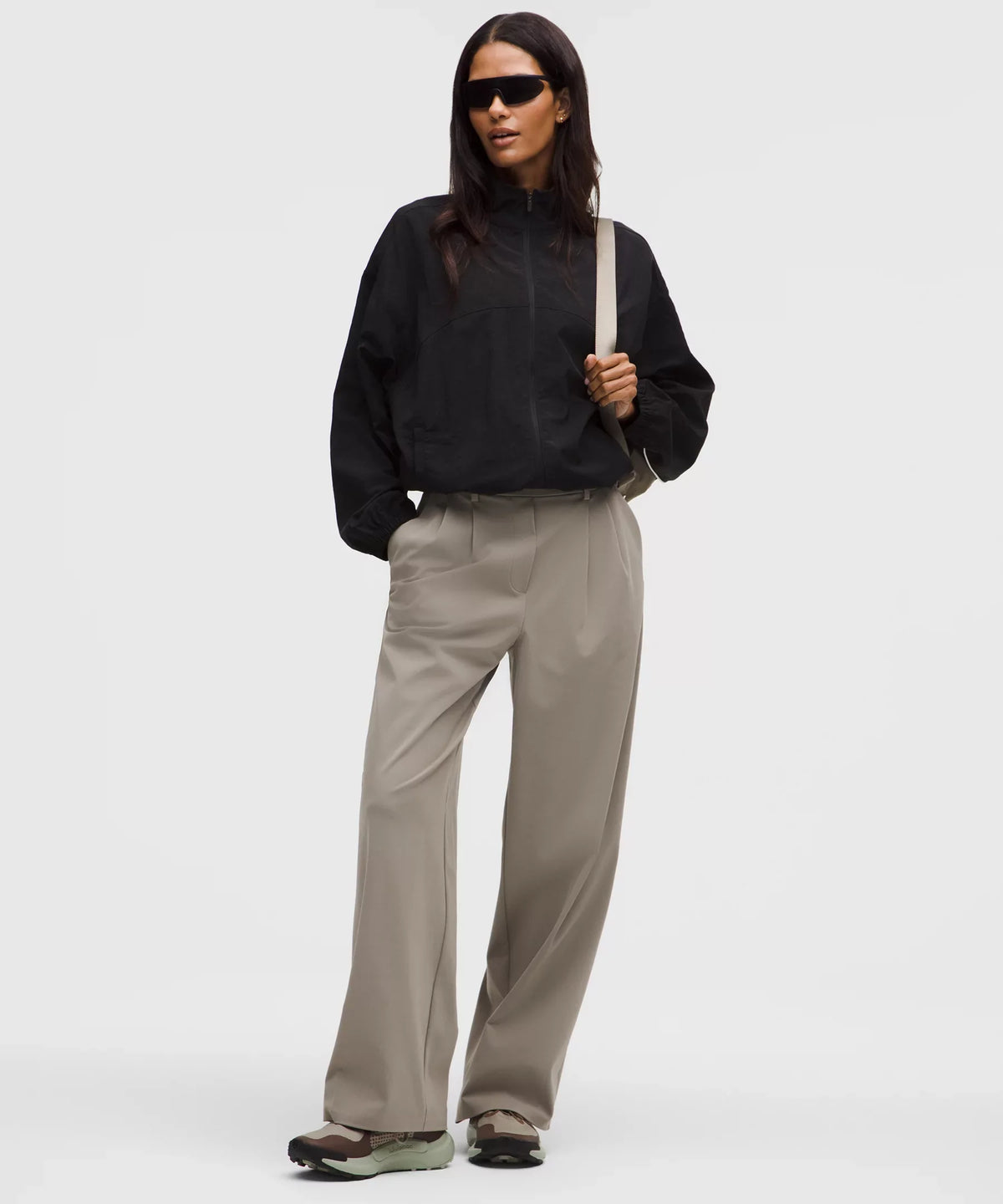 Pantalón de pierna ancha de tiro alto