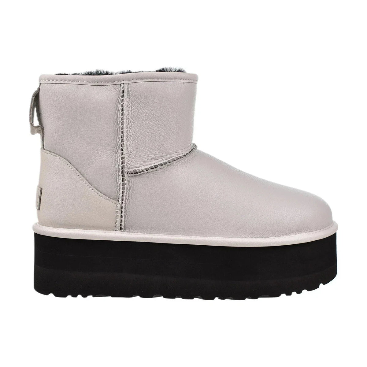 Botines con plataforma color blanco