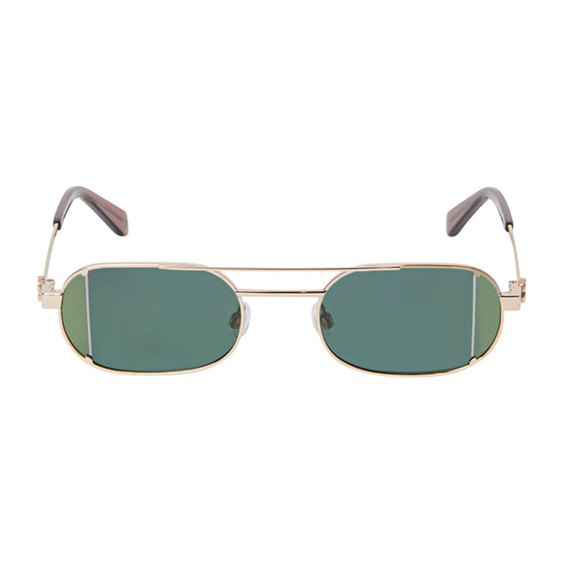 Gafas color verde y dorado