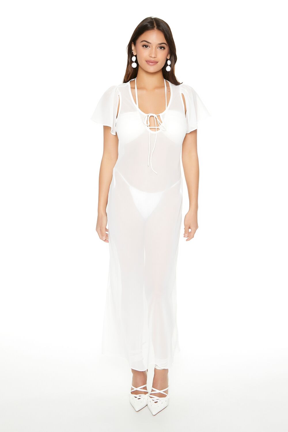 Vestido de gasa largo