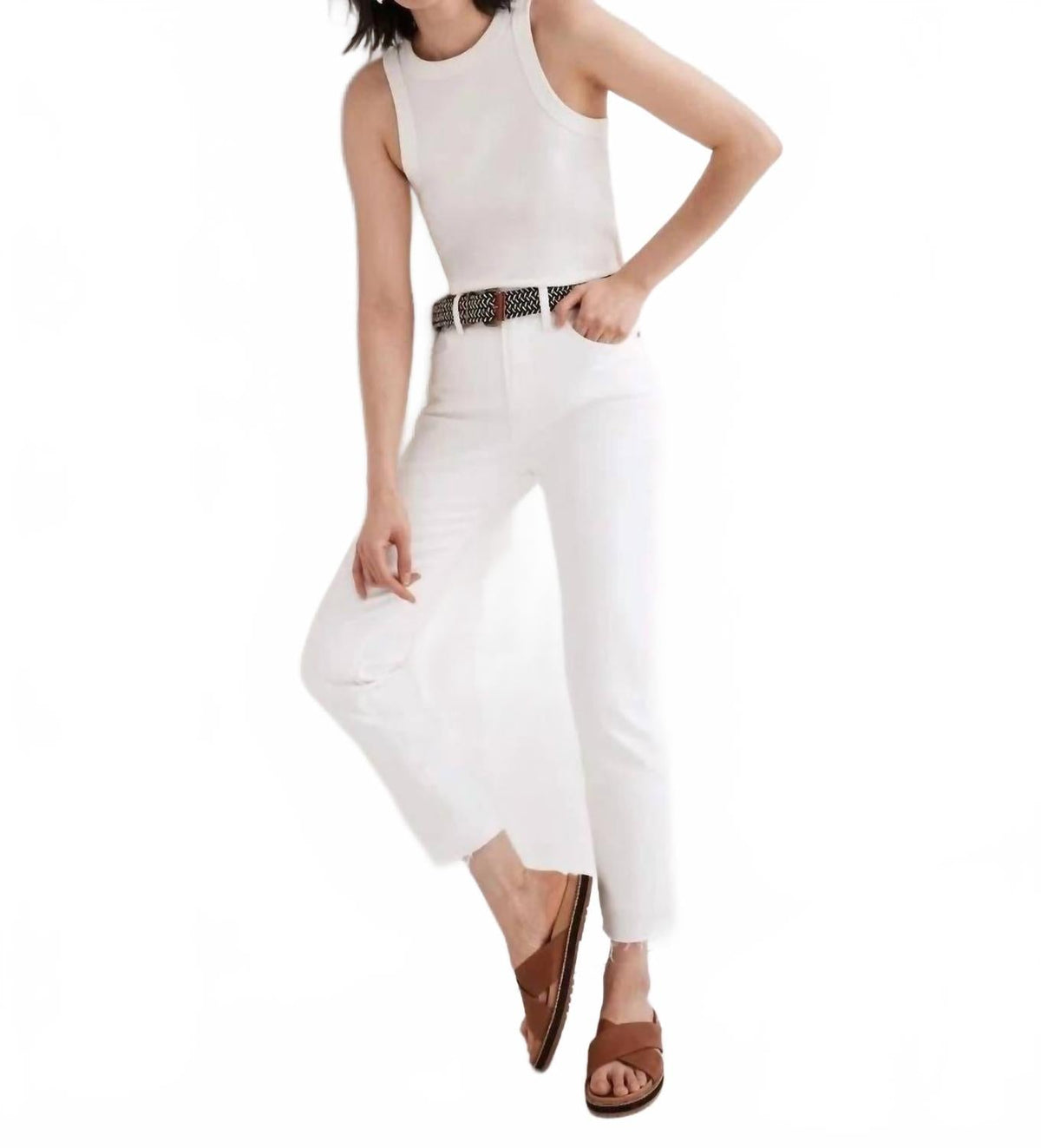 Jean color blanco