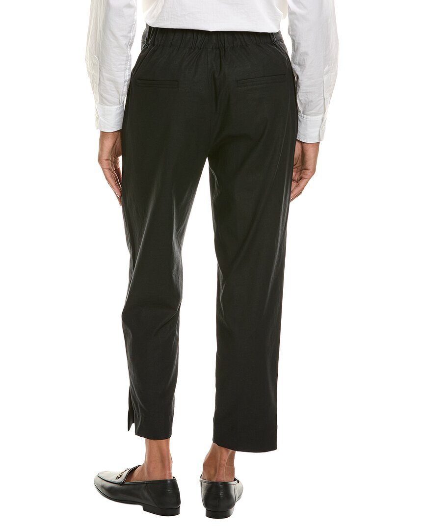Pantalón de mezcla de lino de tiro medio