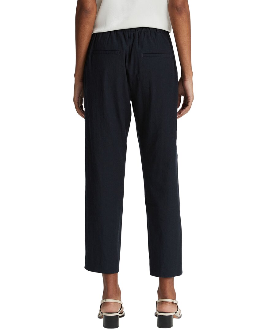 Pantalón de mezcla de lino de tiro medio