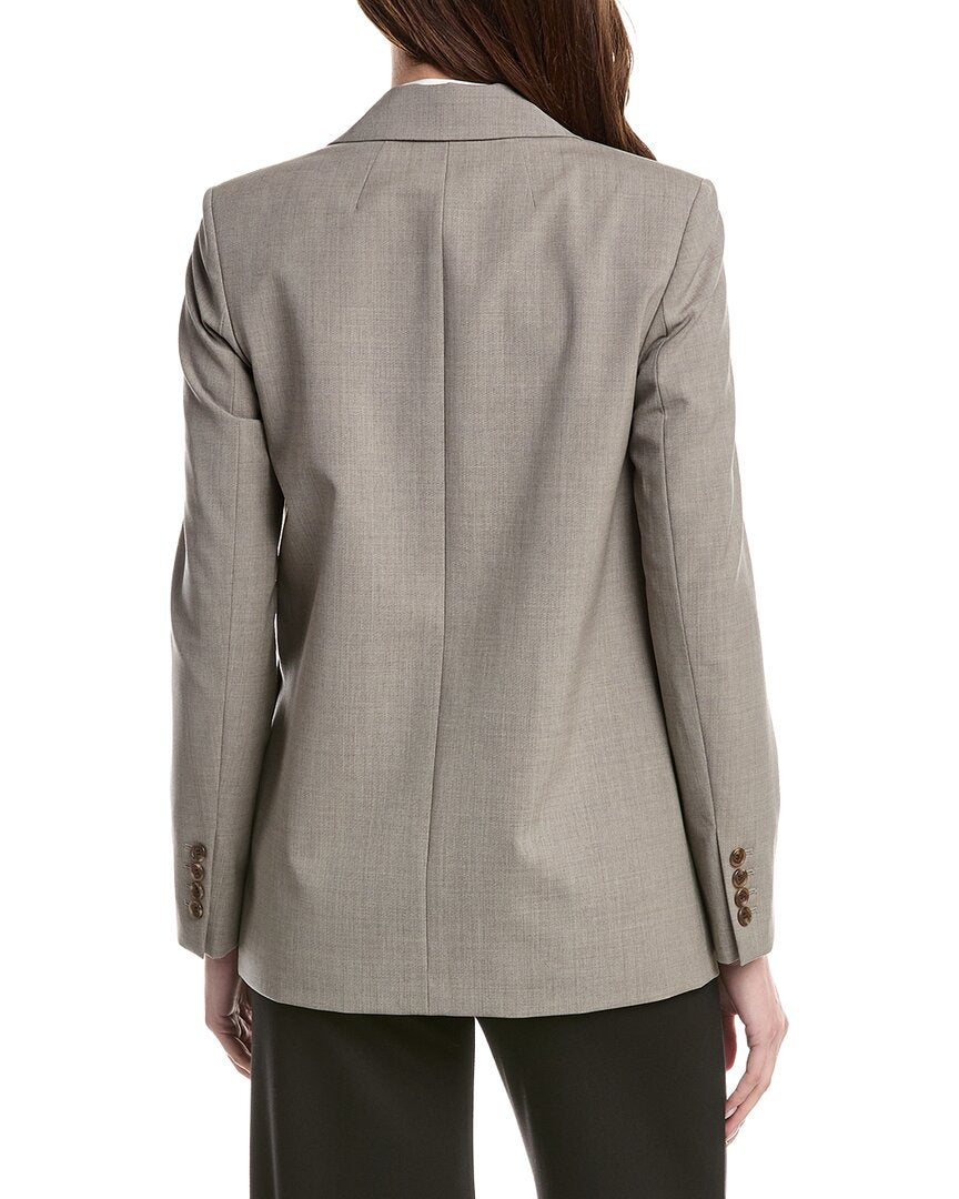 Blazer de mezcla de lana de corte amplio