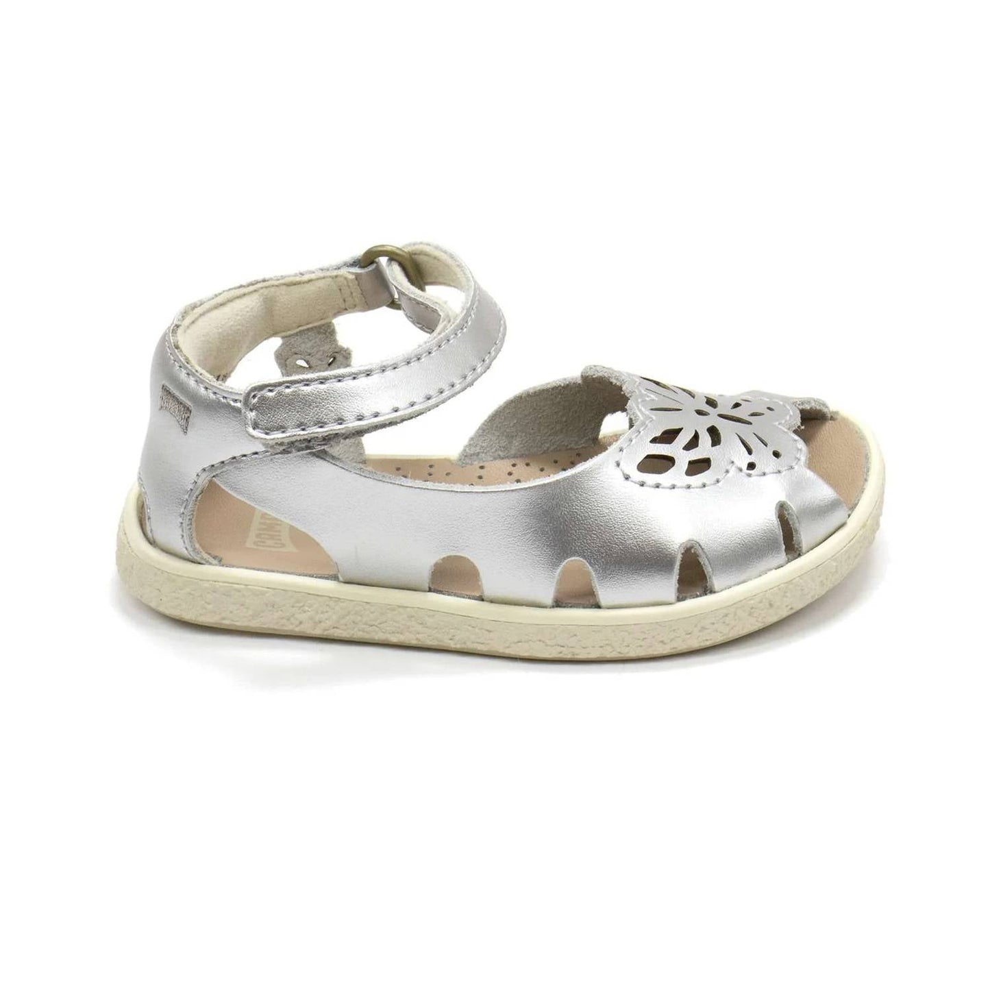 Sandalias infantil color plateado