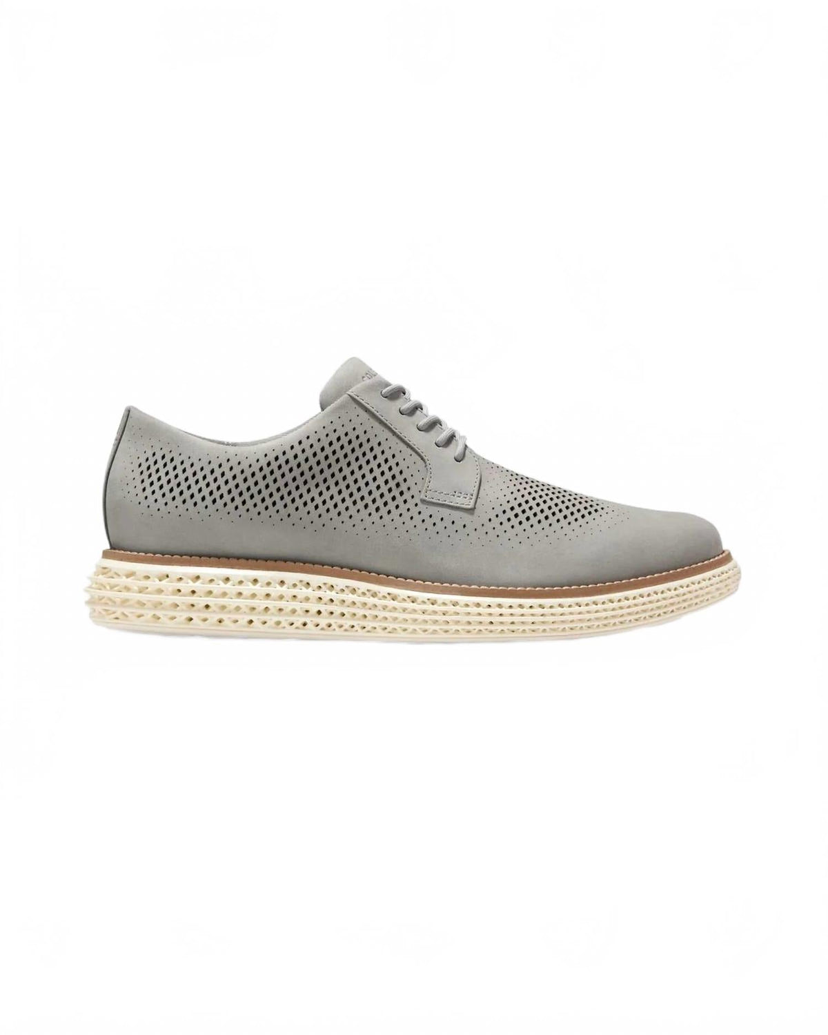 Zapatos de cordones de hombre color gris y marfil