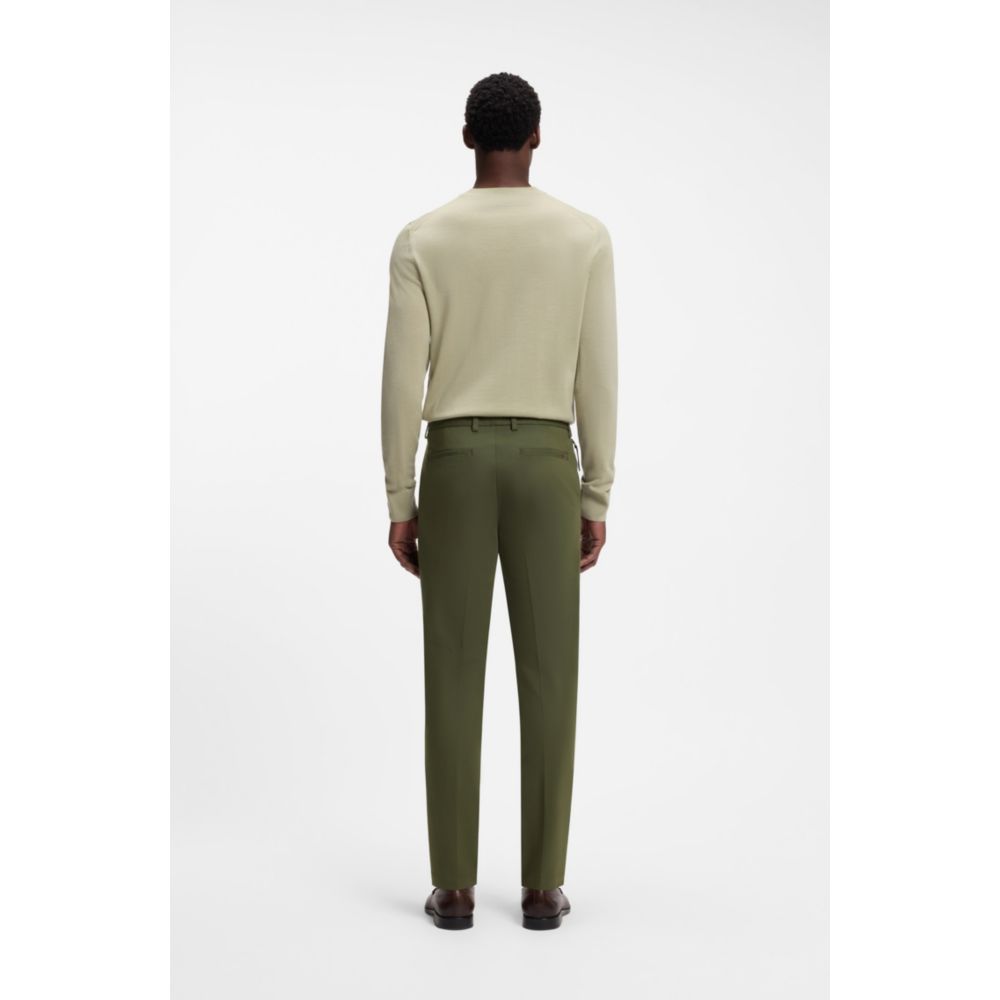 Pantalón de mezcla de algodón de corte ajustado