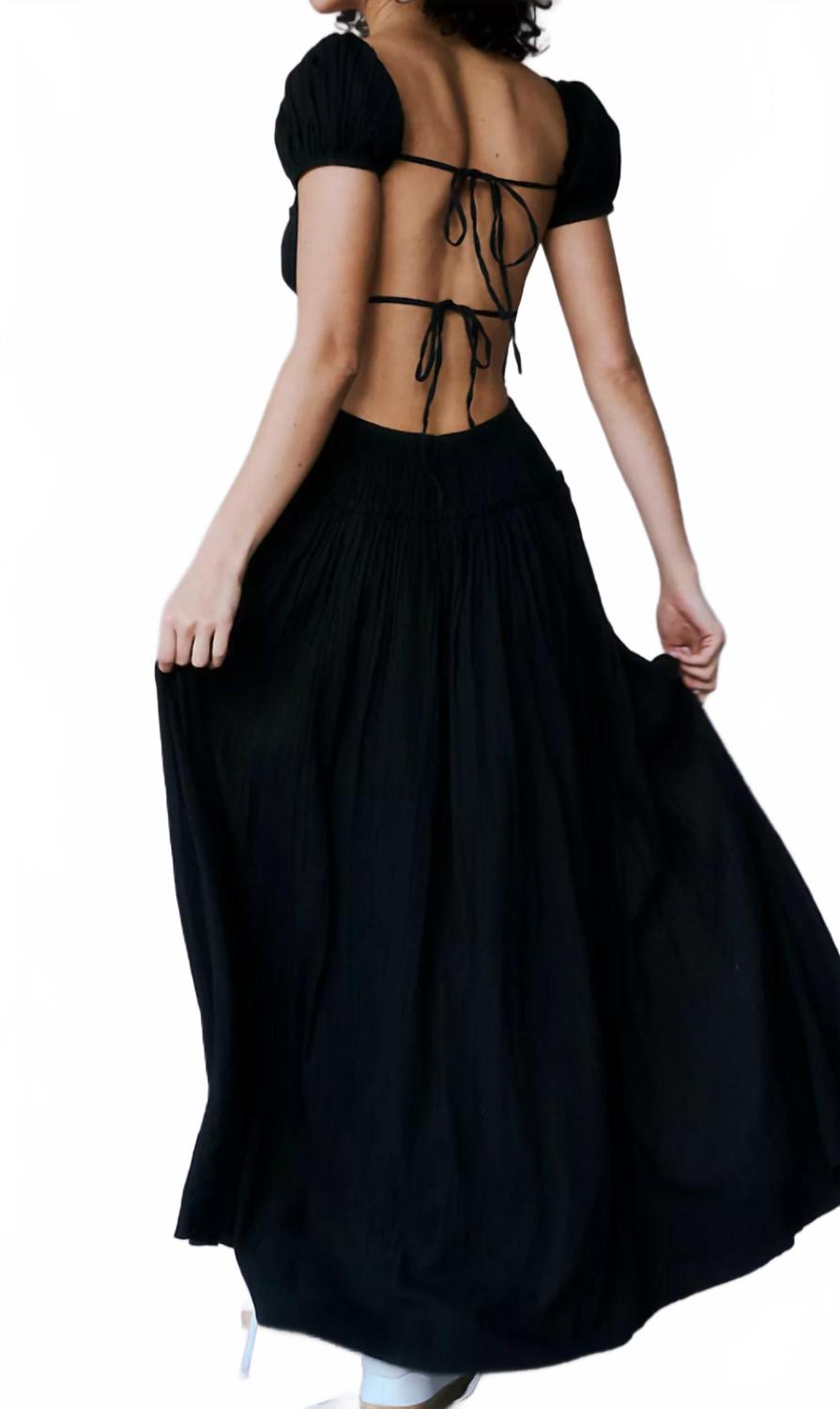 Vestido midi color negro