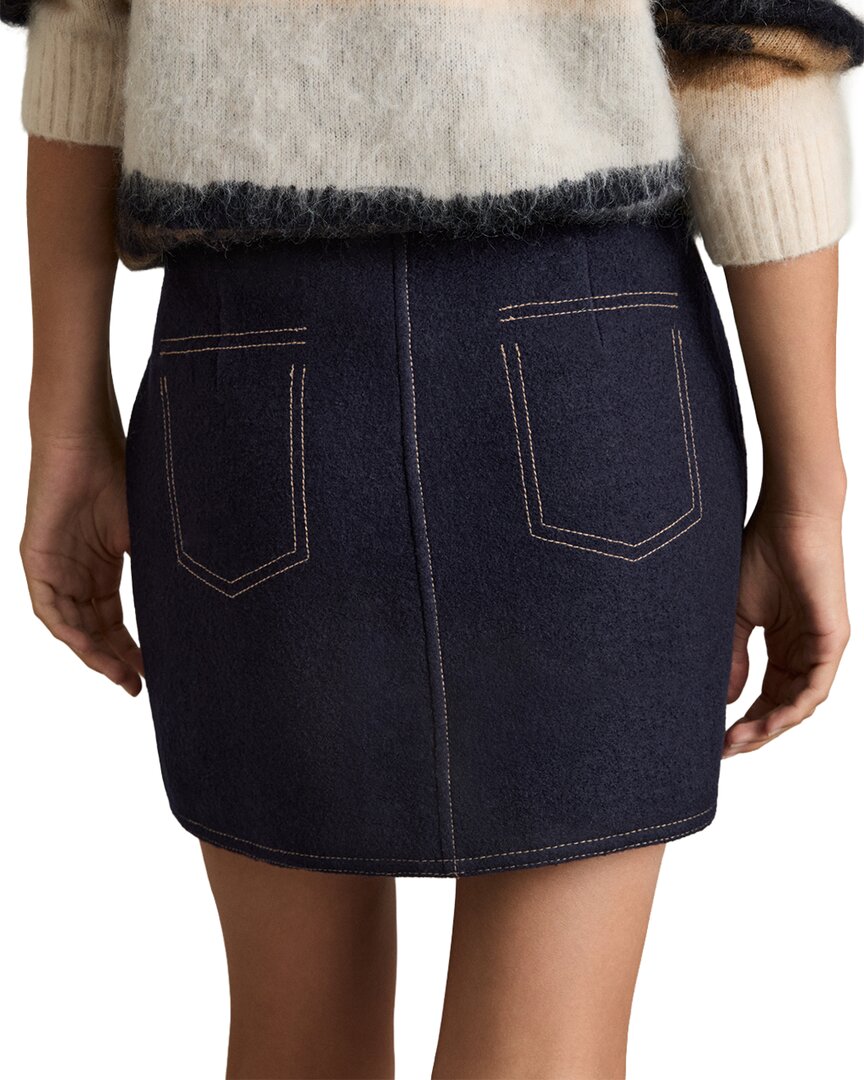 Reiss Elise Mini Falda Mezcla de Lana