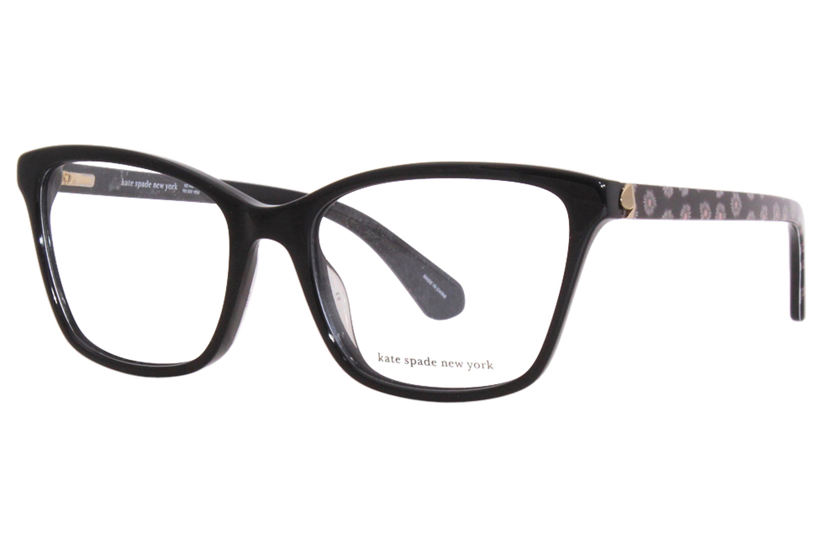 Montura para gafas de mujer 53 mm color negro y blanco