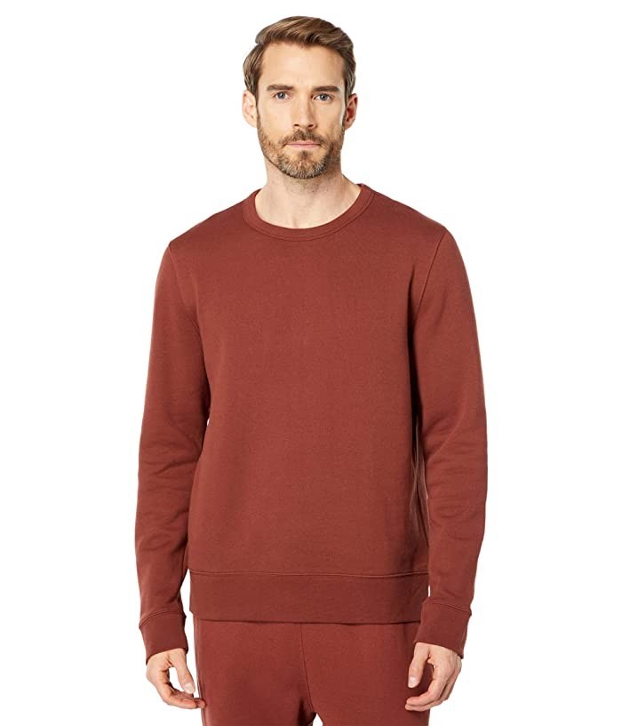 Buzo de hombre de algodón con cuello redondo color rojo