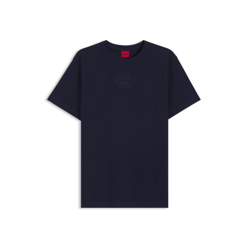 Camiseta de algodón con bordado