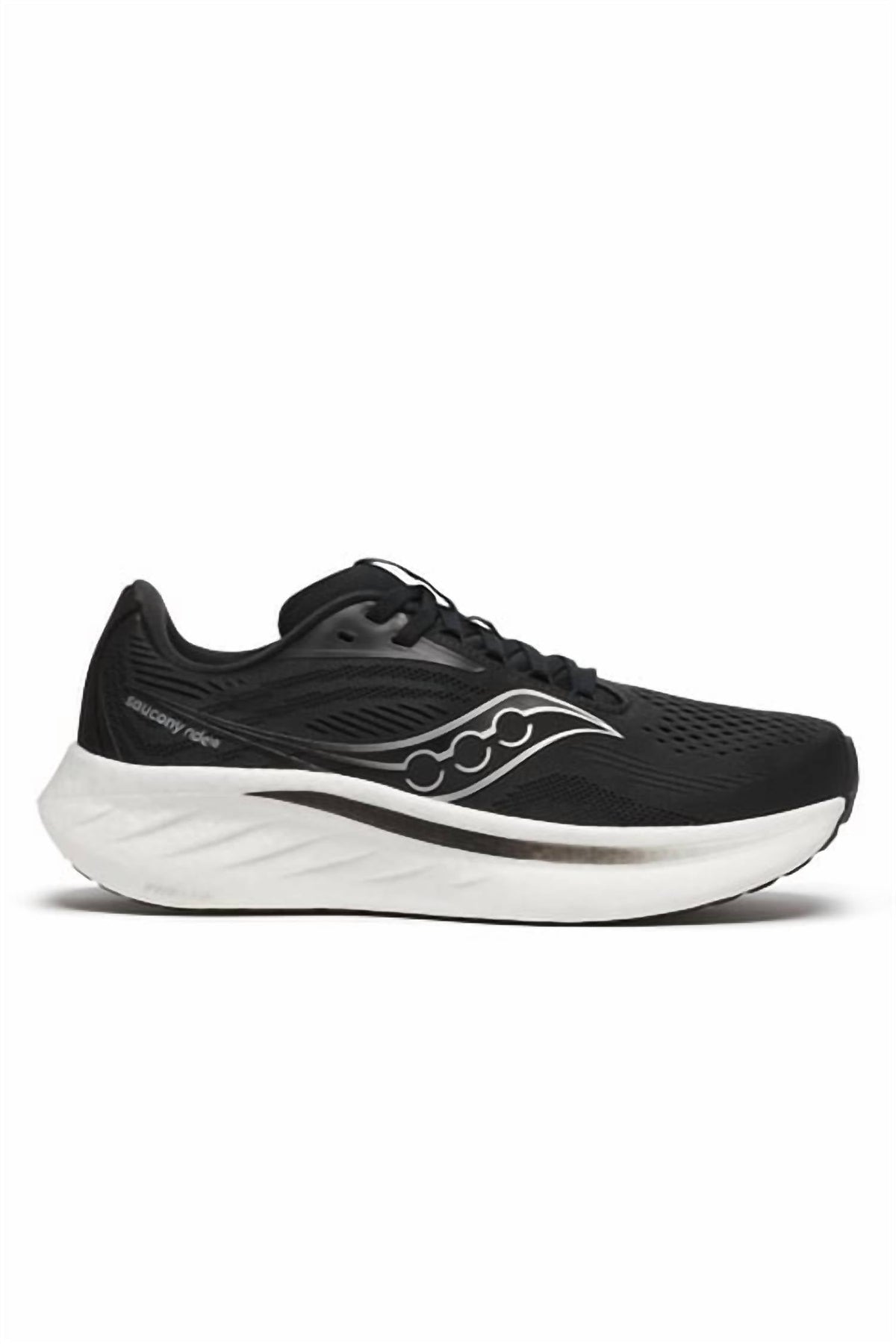 Tenis para correr de mujer color negro y blanco