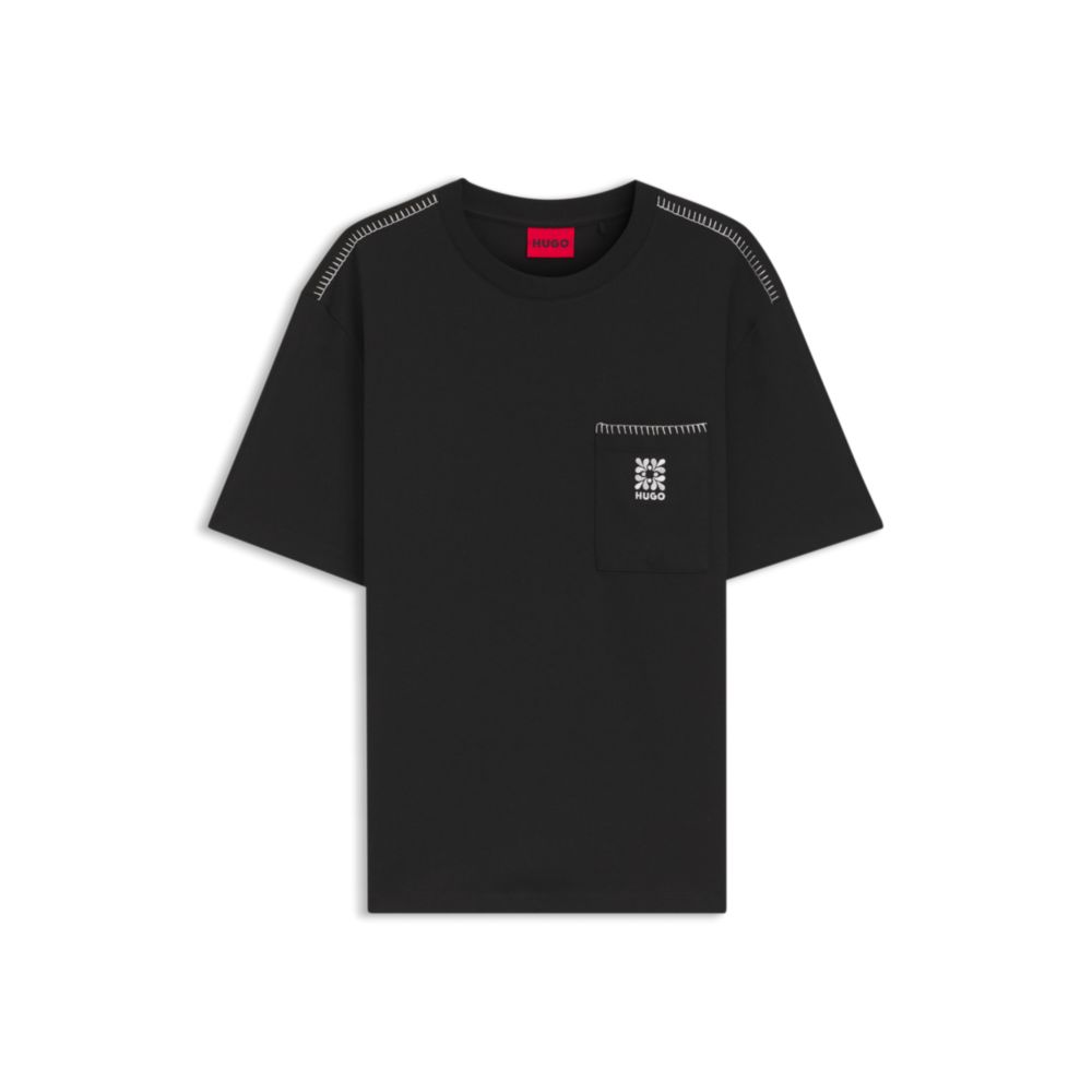 Camiseta de algodón con bordado