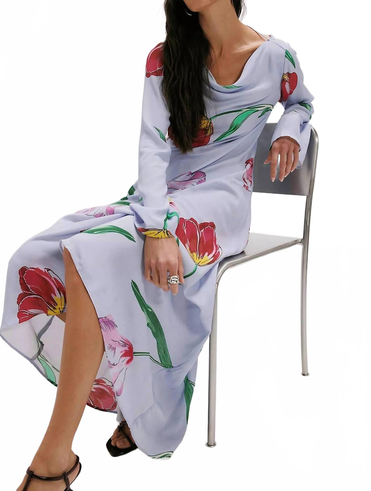 Vestido midi color violeta