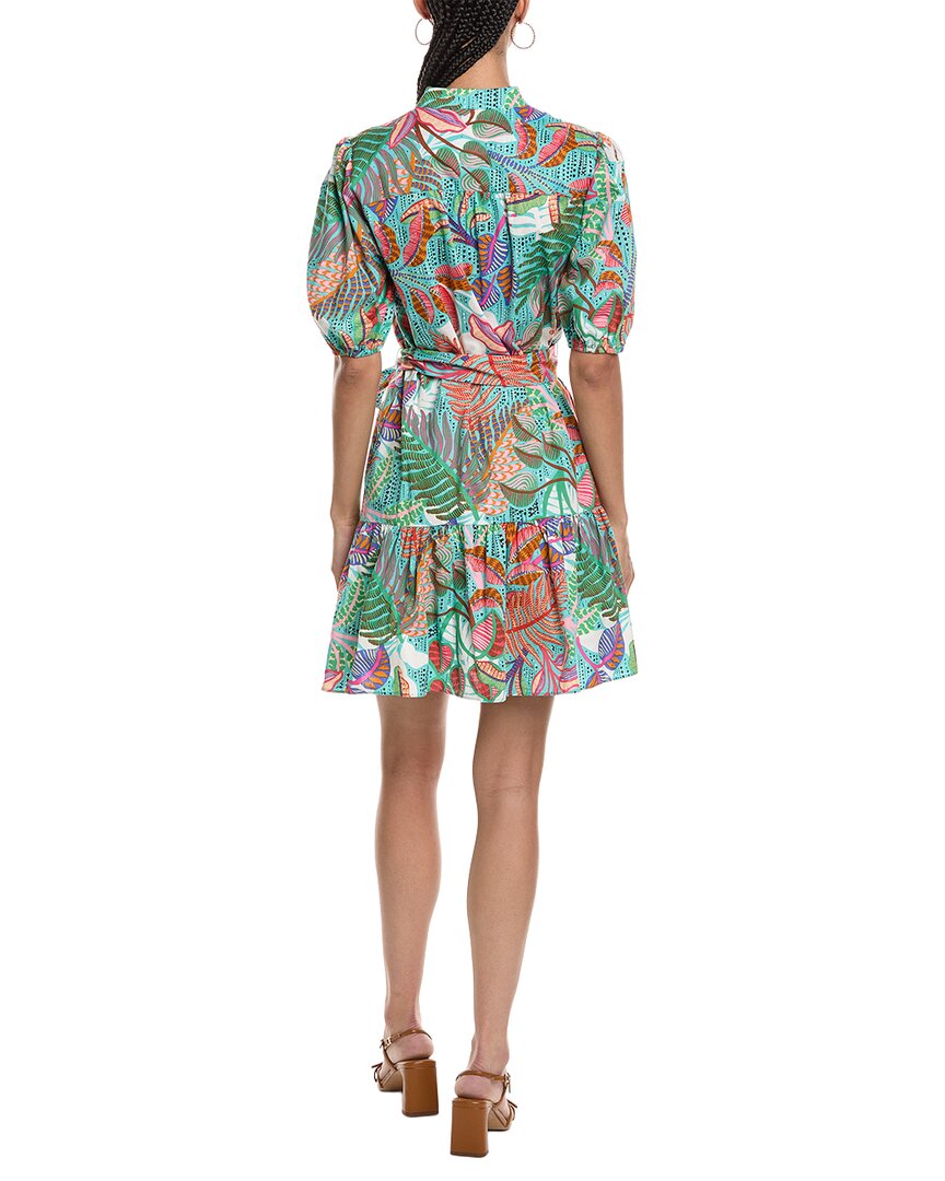 Vestido corto de manga corta con estampado
