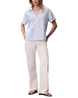 Calvin Klein Camiseta Polo Mezcla de Lino