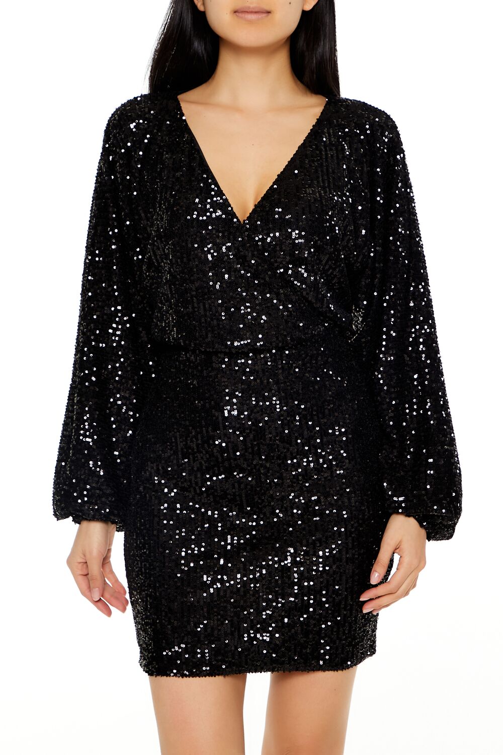 Vestido corto con lentejuelas