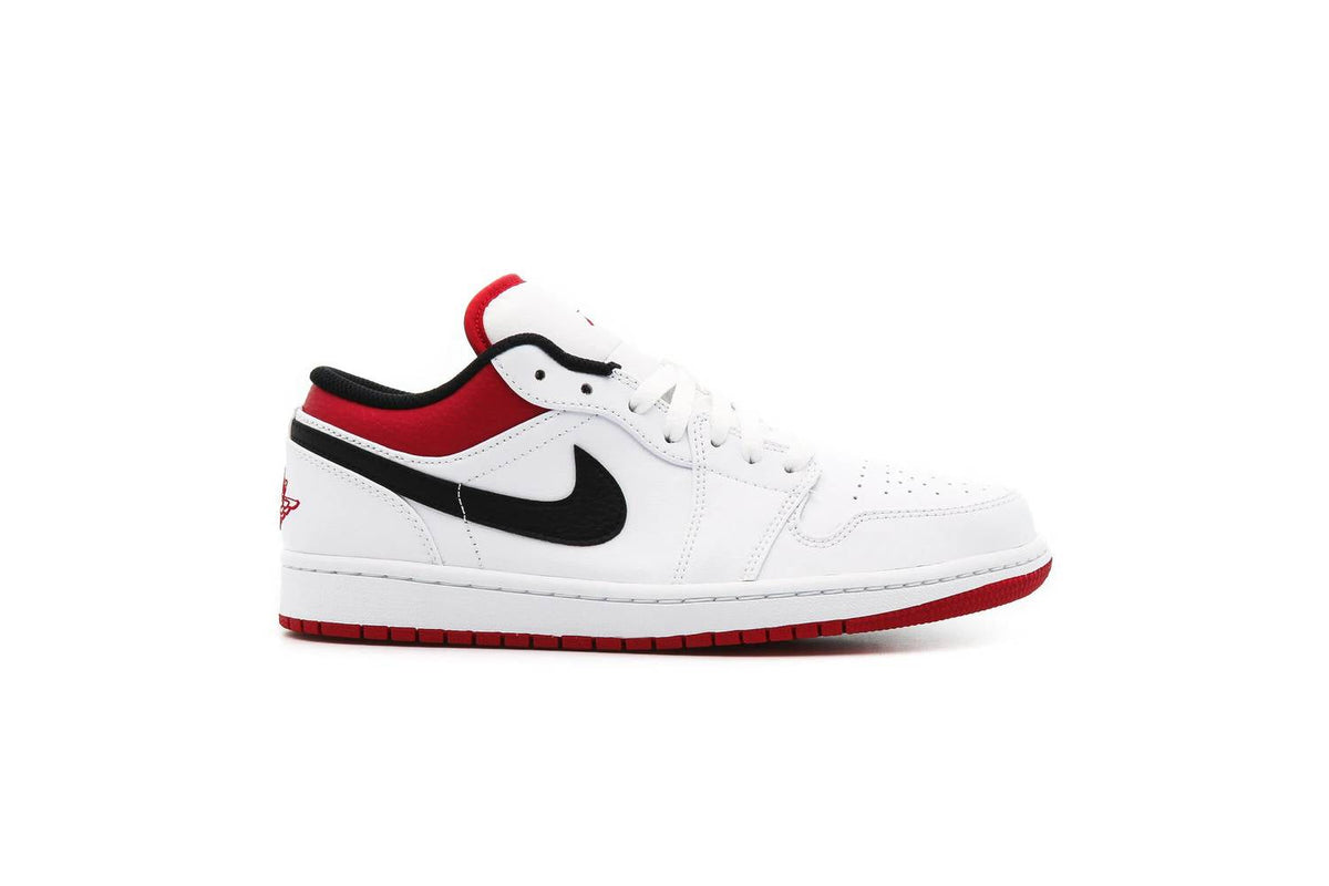 Tenis para niño color negro y blanco y rojo