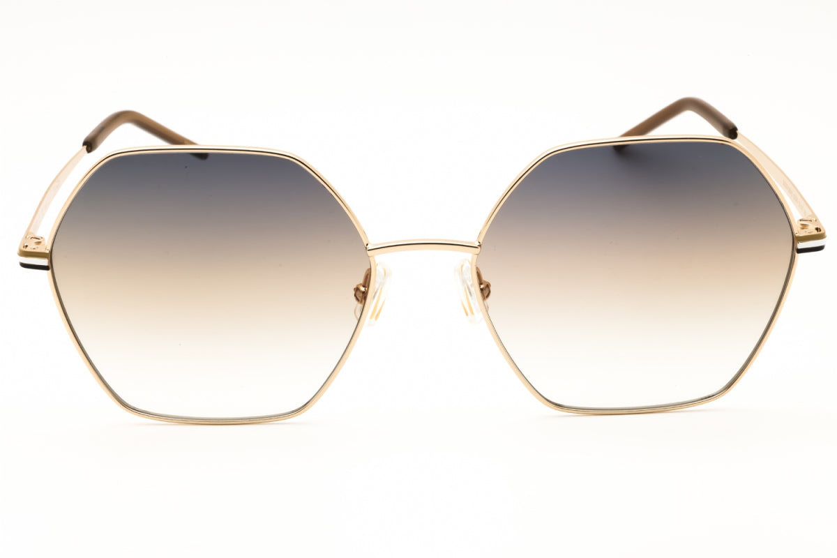 Gafas color gris y café y dorado