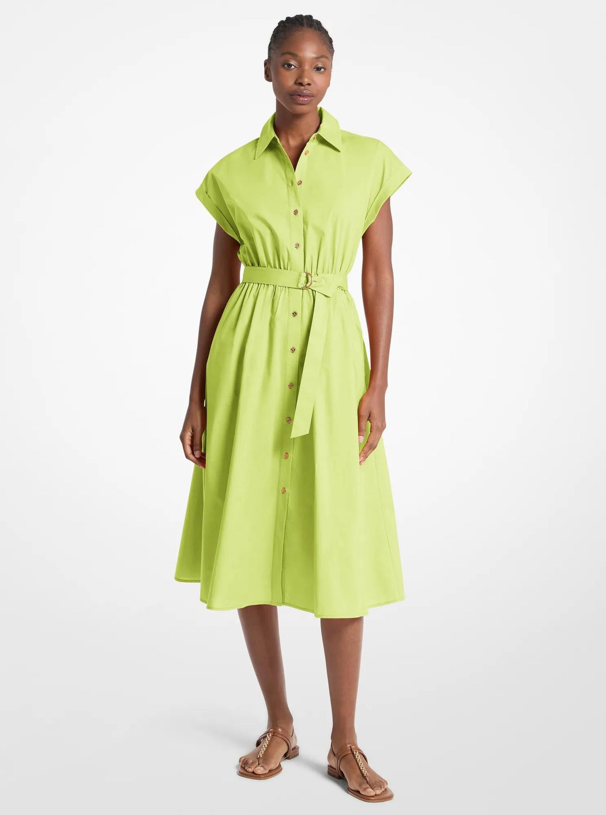 Vestido de algodón midi