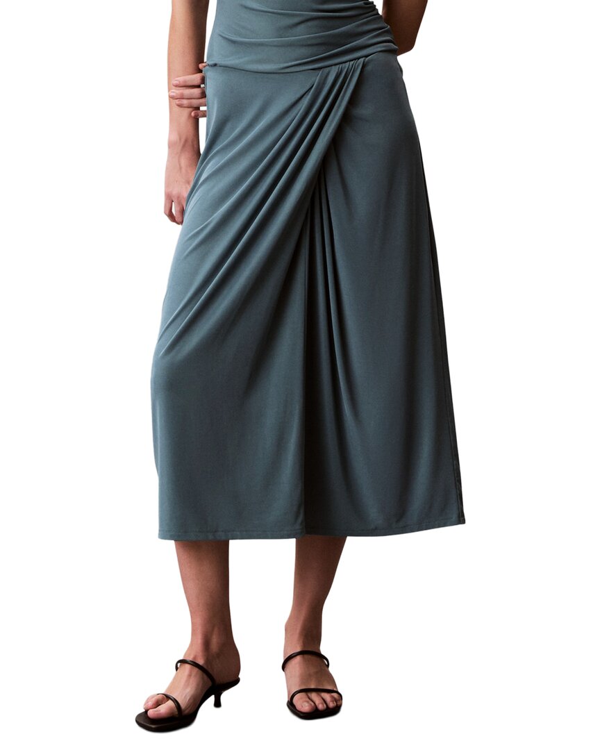 Calvin Klein Cruzada Acanalada de Crepe