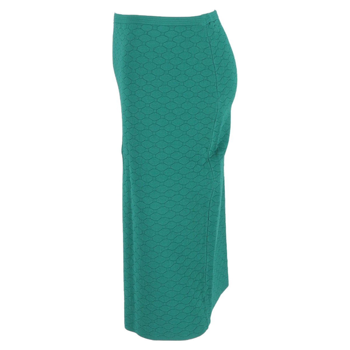 Falda de lana midi color verde
