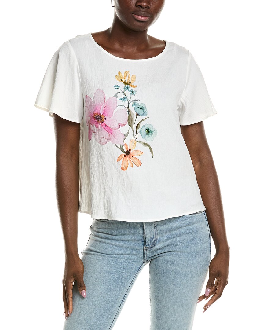 Top con cuello redondo