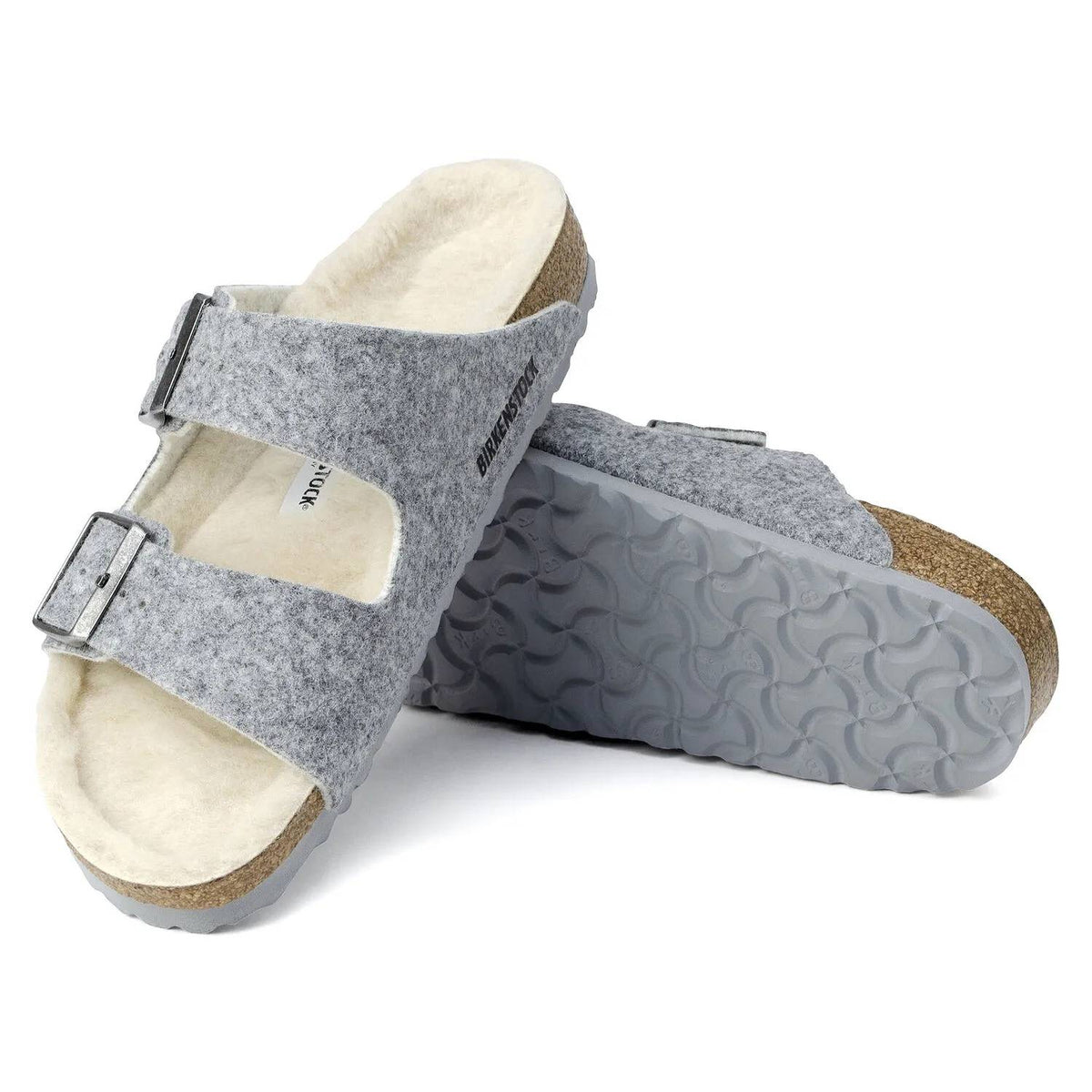 Sandalias de mujer de lana color gris