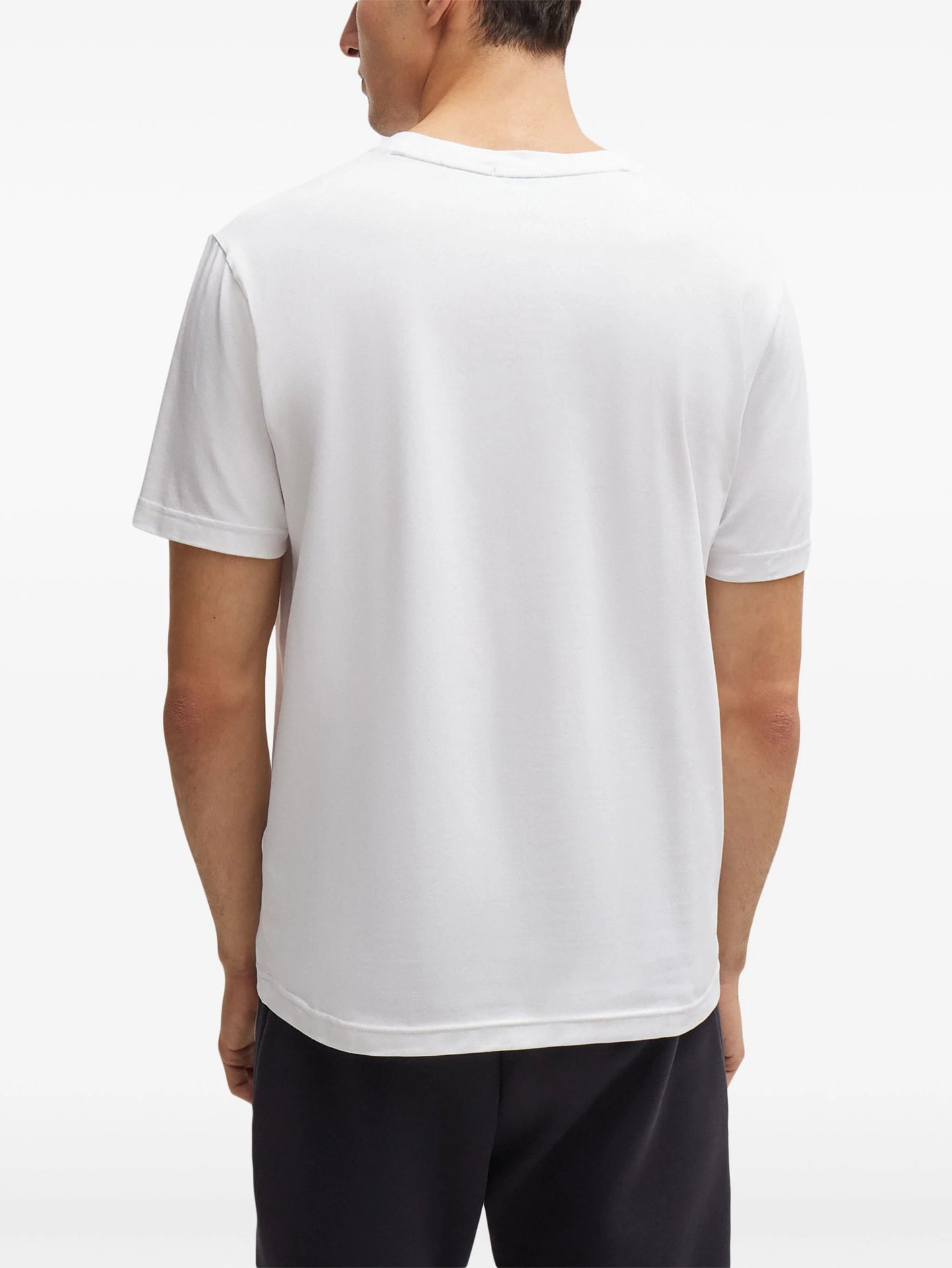 Camiseta de hombre de manga corta con estampado color blanco