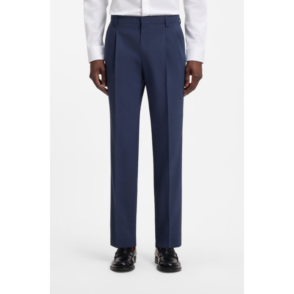 Pantalón de mezcla de lana de corte ajustado