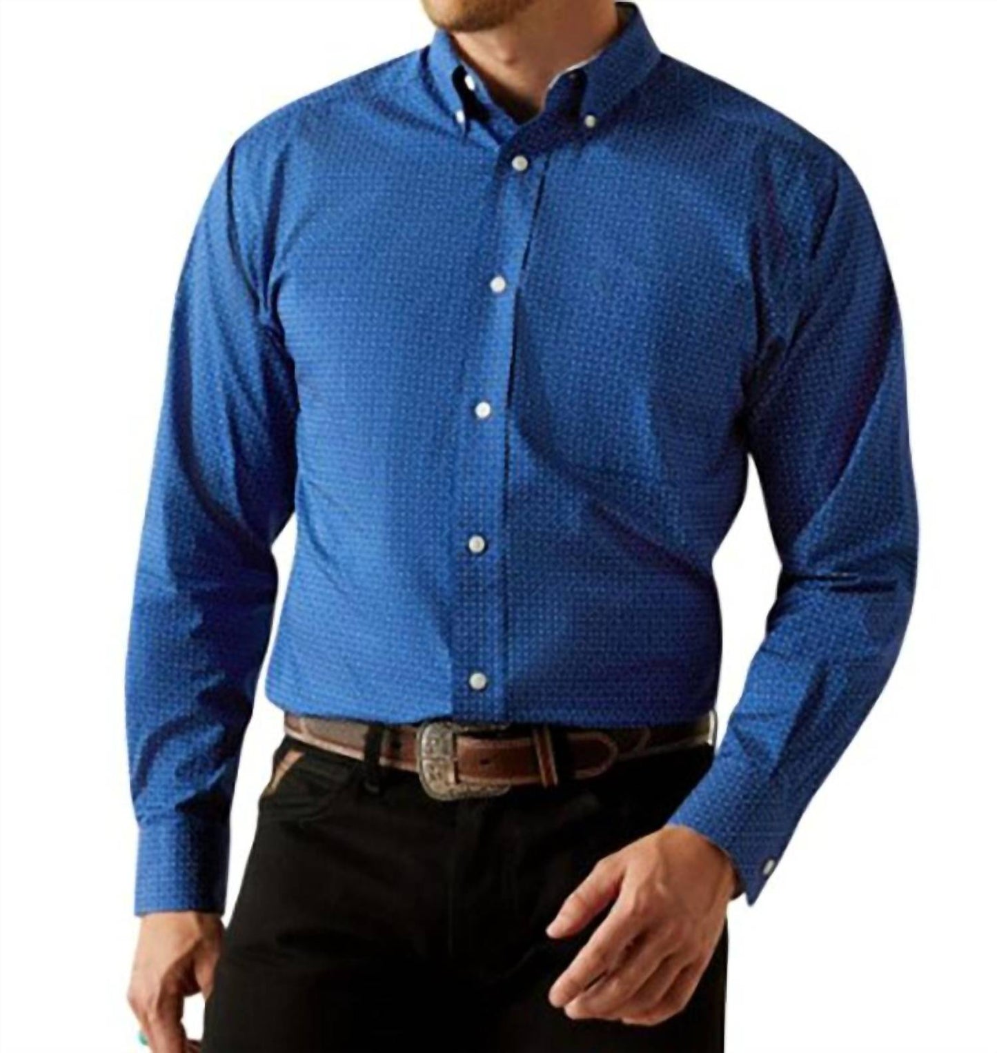 Camisa de hombre color azul marino