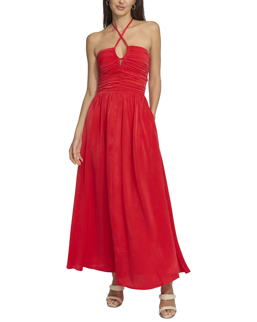 Vestido de satén midi