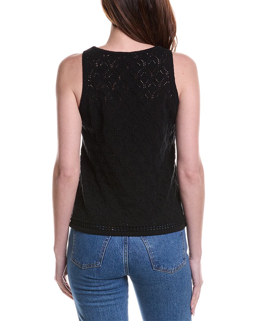 Camiseta sin mangas con tejido calado