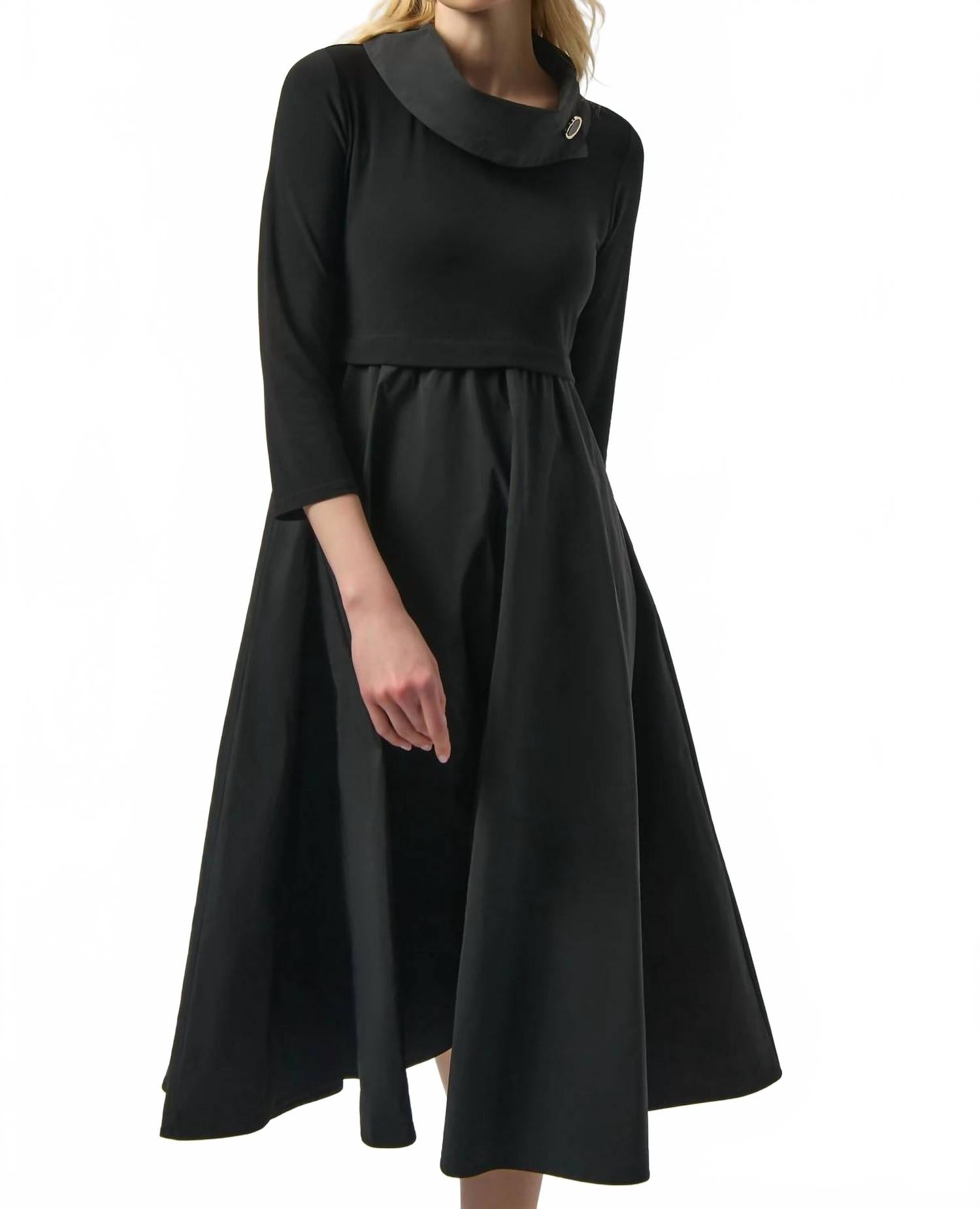 Vestido midi color negro