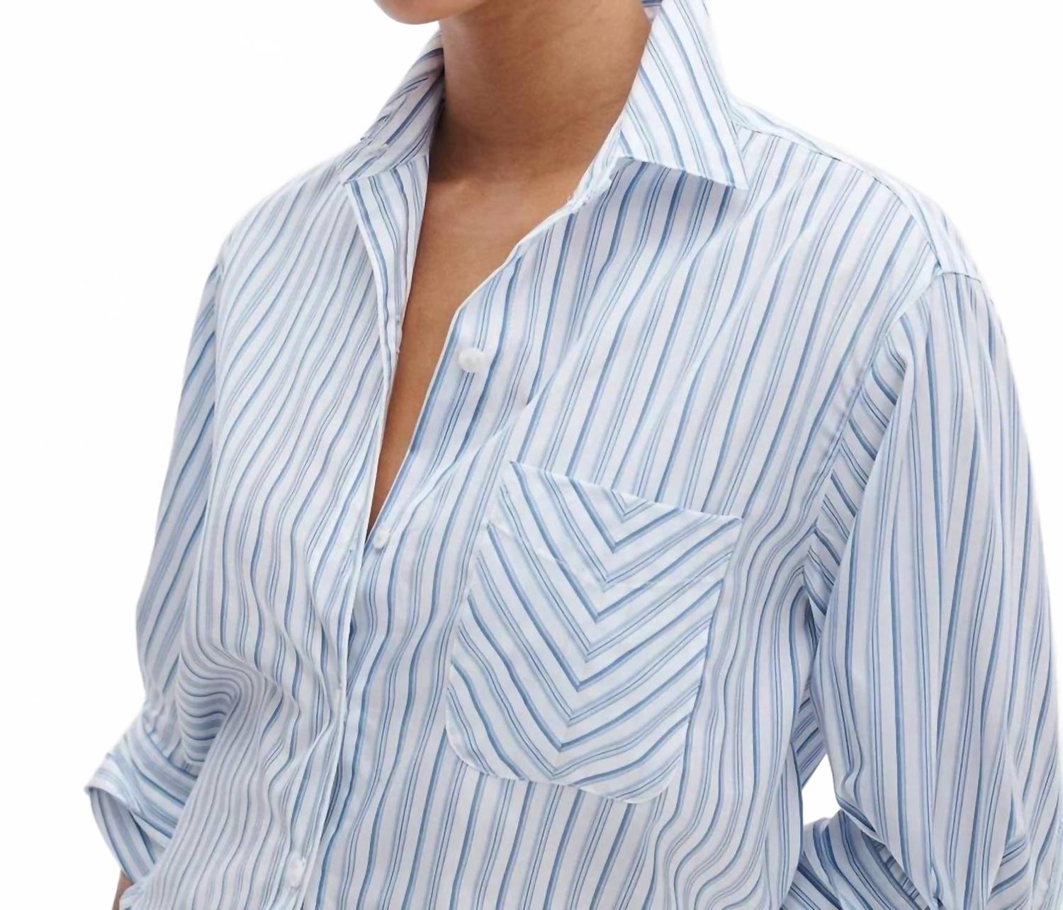 Camisa para bebé a rayas color azul