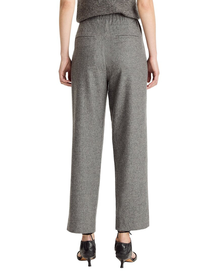 Pantalón de mezcla de lana de tiro medio