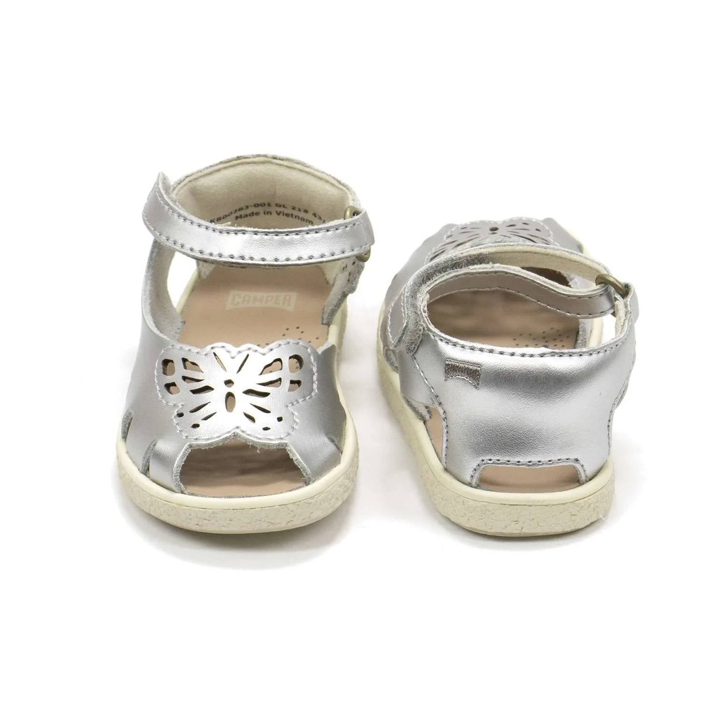Sandalias infantil color plateado
