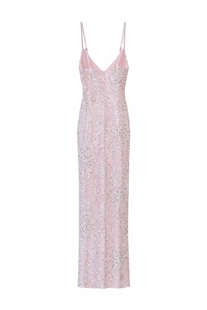 Vestido largo con lentejuelas