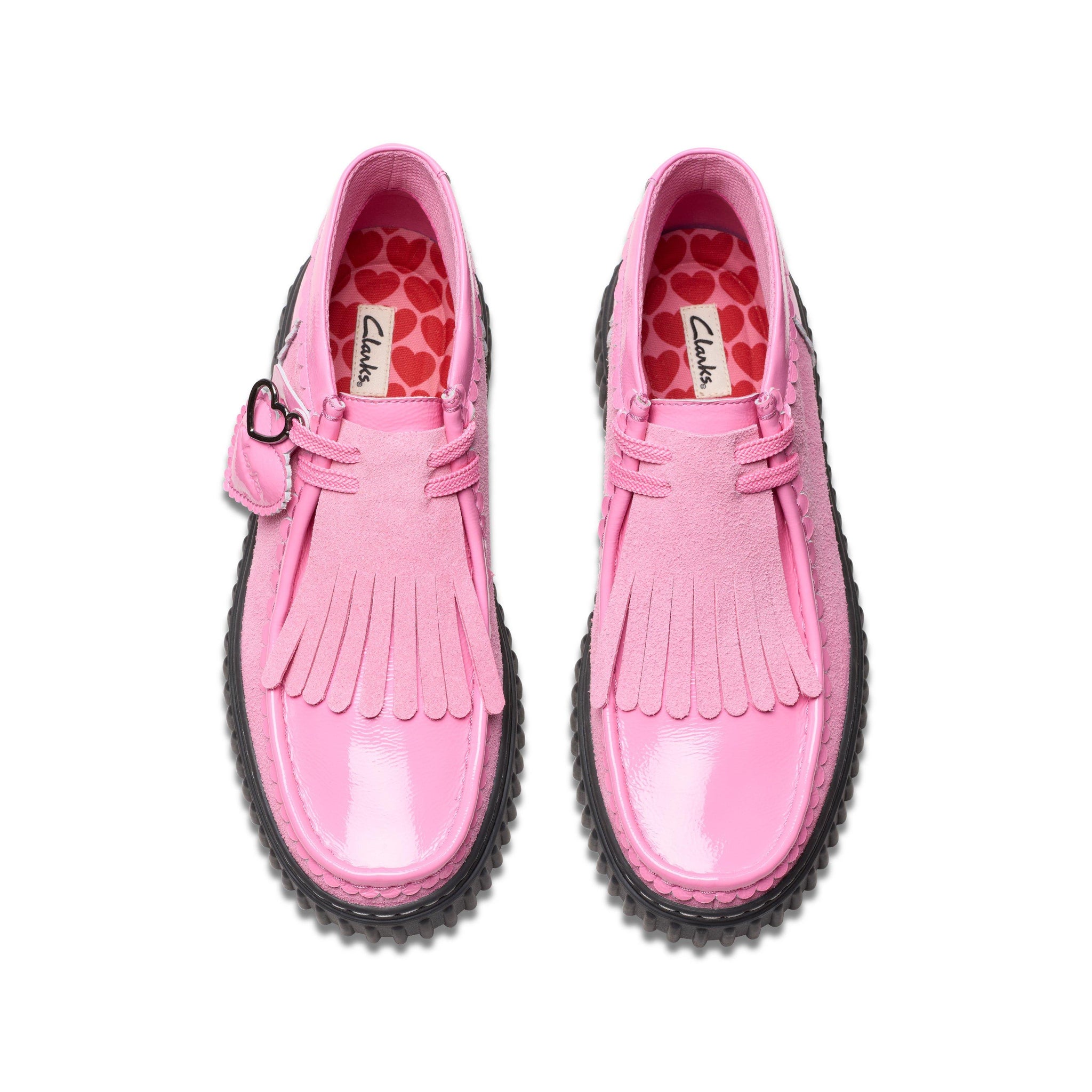 Calzado de cuero color rosado