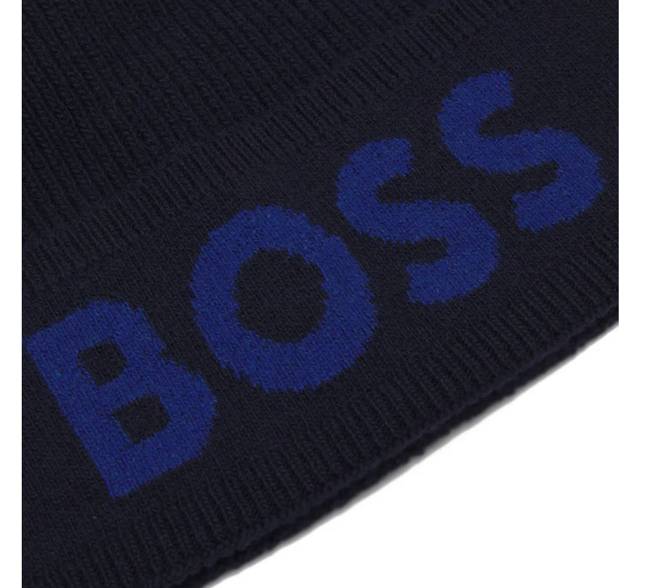 Gorro tejido de hombre color azul