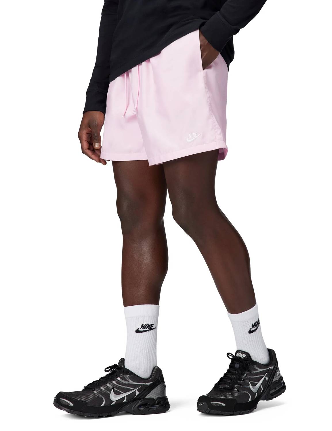Short color blanco y rosado